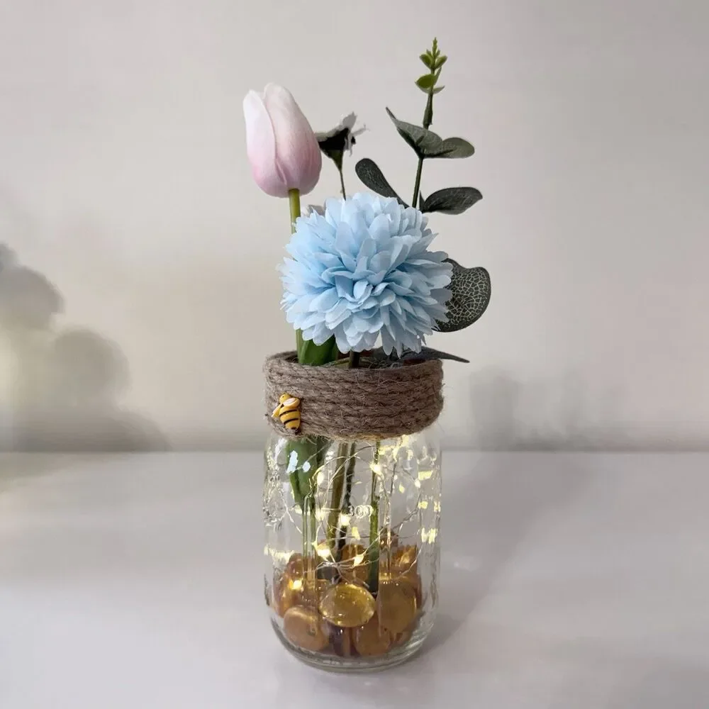 Handmade Mini Honey Bee Themed Floral Arrangement Centerpiece Baby Shower